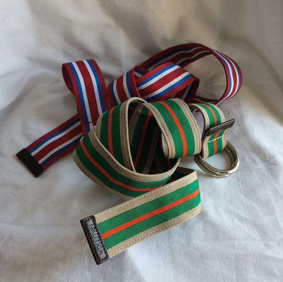 Nautical Striped Mens Belts Bundle (2) - Picture 7 of 15
